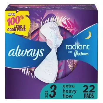 Always Radiant FlexFoam Pads Scented