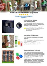 AquaCo Premium Three Stage Whole House Water Filter