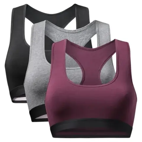 Danish Endurance Organic Cotton Bralette Black, Grey, Wine