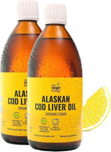 On Target Living Alaskan Cod Liver Oil Organic Lemon