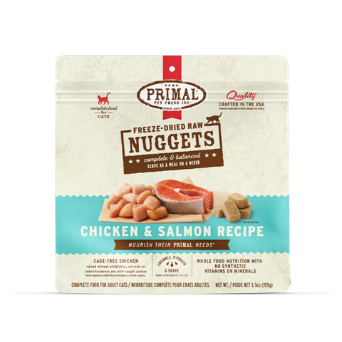 Primal Freeze-Dried Raw Nuggets Chicken & Salmon Recipe