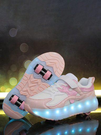 Shein Girls' LED Roller Sneakers