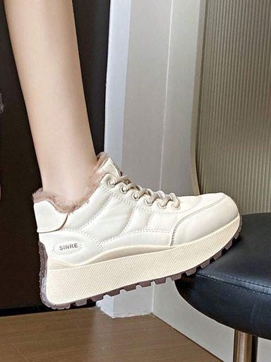 Shein Women's Lace-Up Platform Sneakers