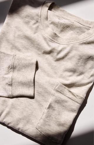 Taylor Stitch The Cotton Hemp Tee Heather Oat