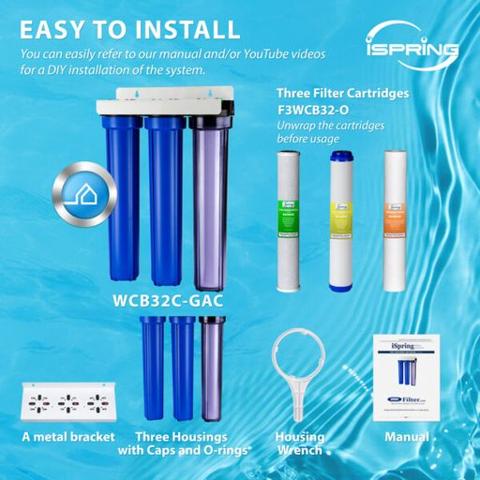 iSpring WCB32C-GAC Whole House Water Filter System