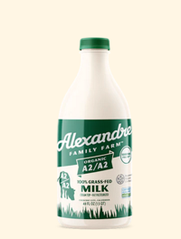 Alexandre Family Farm Organic Grassfed Whole Milk Original plastic bottle