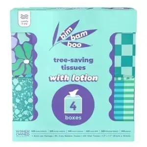 Bim Bam Boo 3-Ply Bamboo Lotion Ultra Soft Facial Tissue