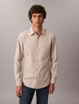 Calvin Klein Men's Plaid Slim Button-Down Shirt