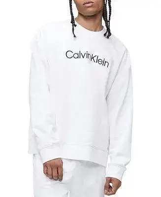 Calvin Klein Relaxed Fit Standard Logo Terry Crewneck Sweatshirt