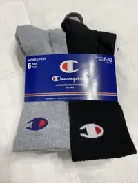 Champion Double Dry Performance Crew Shoe Size 6-12 Black White Gray 6 Pairs