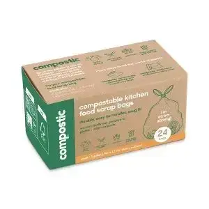Compostic Compostable Kitchen Food Scrap Bags 24 bags