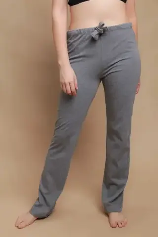 Cottonique Organic Cotton Women's Drawstring Lounge Pants Melange Grey