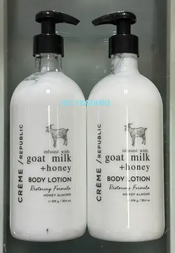 Crème de la République Goat Milk + Honey Body Lotion Honey Almond