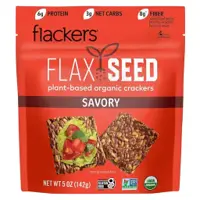 Doctor In The Kitchen Flackers Organic Flax Seed Crackers - Savory