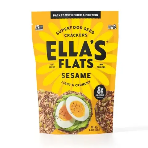 ELLA'S FLATS Superfood Seed Crackers Sesame