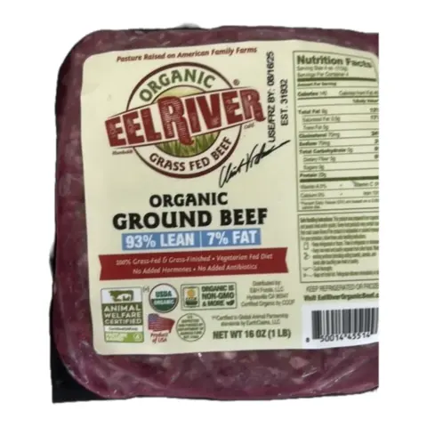 Eel River Organic Grass-Fed Ground Beef 93% Lean