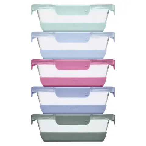Ello 10-Piece Glass Meal Prep Container Set