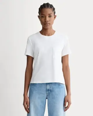 Everlane The Box-Cut Tee in Essential Cotton