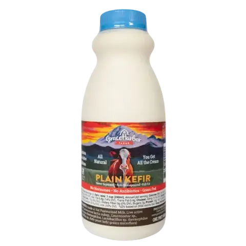 Grace Harbor Farms Plain Kefir plastic bottle