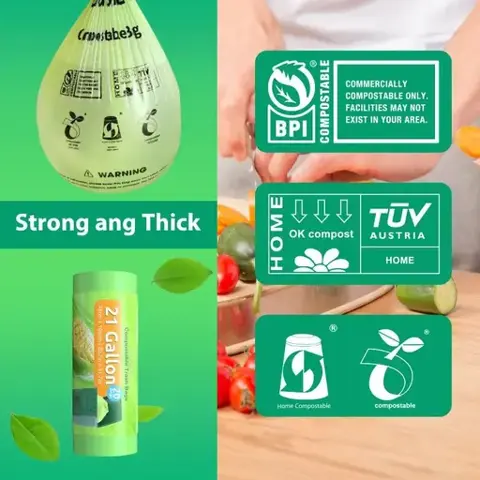 GreFusion Compostable Trash Bags 21 Gallon