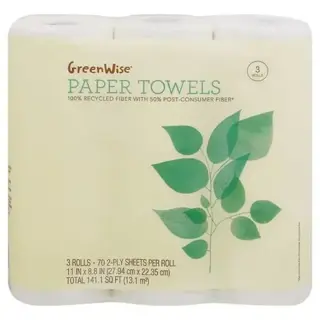 GreenWise Paper Towels 100% Recycled Paper