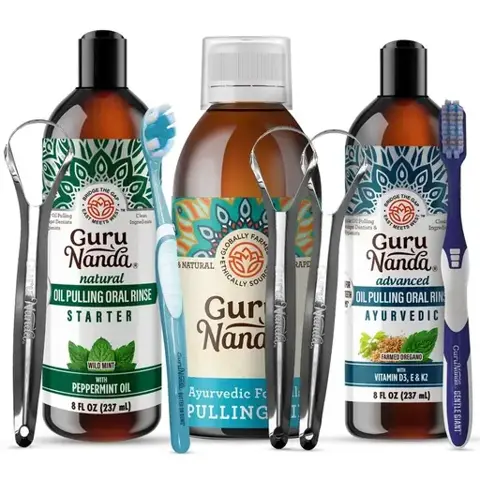 GuruNanda Sesame Mint Oil Pulling Mouthwash