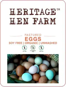 Heritage Hen Pasture Raised Organic Eggs
