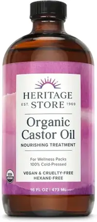 Heritage Store Castor Oil Glass Bottle