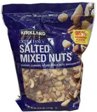 KIRKLAND Signature Nuts plastic pouch