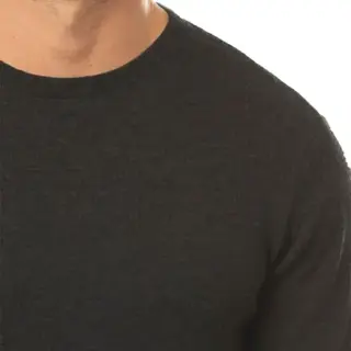 LE CASHMERE Men Basic Crewneck Black