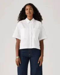 Levi's Women's Harlie Short-Sleeve Cropped Shirt