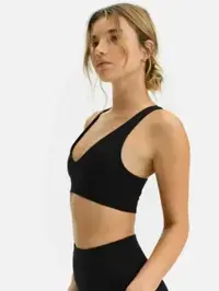 MATE Organic Stretch V-Neck Bra Bone