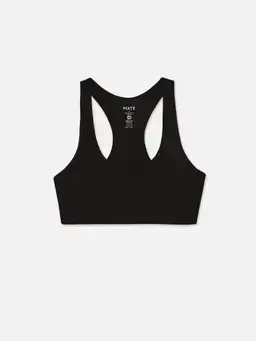 MATE The Label Organic Stretch Sports Bra Jet Black