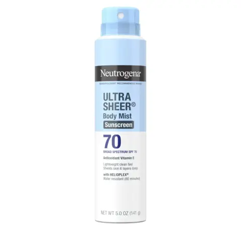 Neutrogena Ultra Sheer Body Mist Sunscreen Broad Spectrum SPF 70