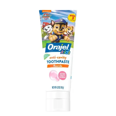 Orajel Kids PAW Patrol Anticavity Fluoride Toothpaste Natural Fruity Bubble