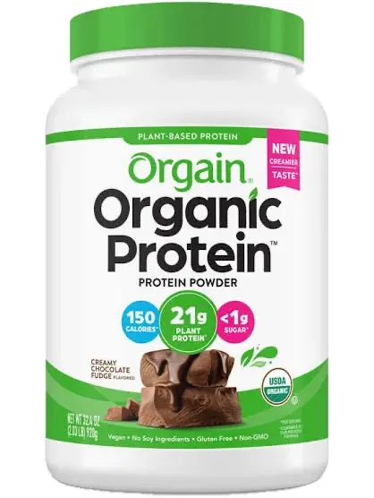 Orgain Organic Protein Plant-Based Powder Creamy Chocolate Fudge