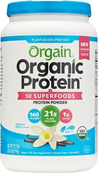 Orgain Organic Protein Plant-Based Powder Vanilla Bean