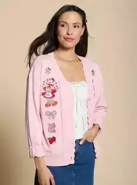 Salter House Pointelle Cardigan Pink