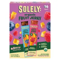 Solely Organic Fruit Jerky Variety Pack Mango & Raspberry and Mango & Blueberry