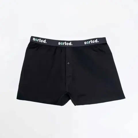Sorted Organic Cotton Boxers Black