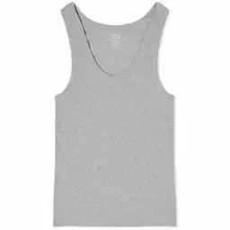 UNIQLO Women's Rib Tank Top Light Orange Heather