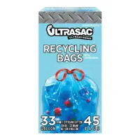 Ultrasac Blue Recycling Bags 33 Gallon