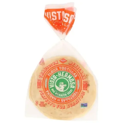 Vista Hermosa Tradition 10 Inch Big Burrito Flour Tortillas