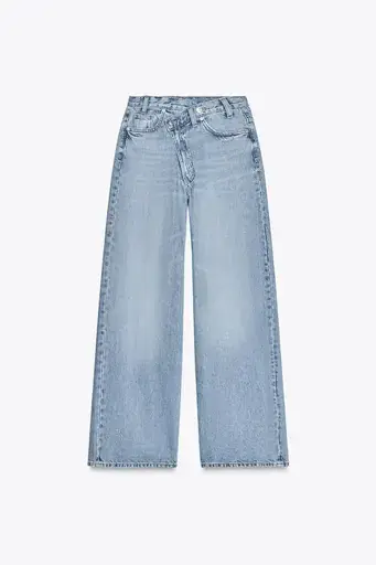 ZARA High-Rise Button-Fly Jeans