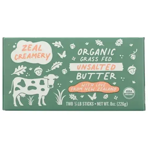 Zeal Creamery Organic Grass-Fed Unsalted Butter