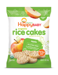 HappyBABY Organic Rice Cakes Puffed Rice Apple