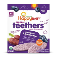 HappyBABY Organic Teethers Blueberry & Purple Carrot