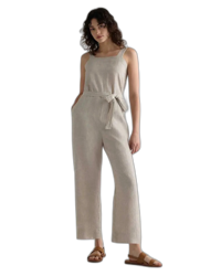 Quince 100% European Linen Square Neck Jumpsuit