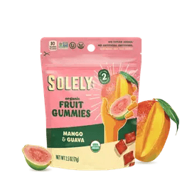 SOLELY Organic Mango & Guava Fruit Gummies