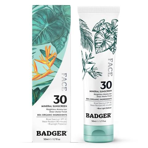 Badger Mineral Face Sunscreen Uscented SPF 30